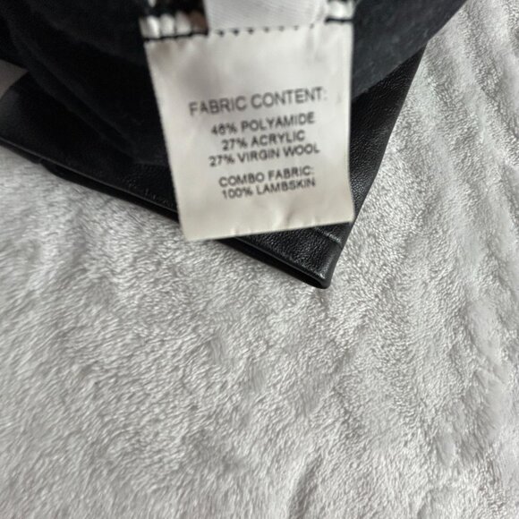 Derek Lam 10 Crosby Gray & Black Wool Blend Mini Dress Leather Sleeves Size 6 - Picture 5 of 10